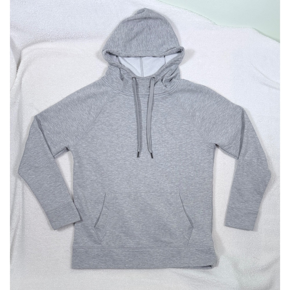 Athleta Coaster Luxe Hoodie Sweatshirt Womens M Heather Grey Pullover 404773